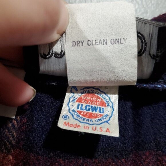 Vintage Madison Women's Wool Blend Plaid Pleated Skirt Red Blue Union Made Sz 12 - Picture 5 of 15